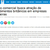 Misso comercial busca atrao de investimentos britnicos em empresas brasileiras